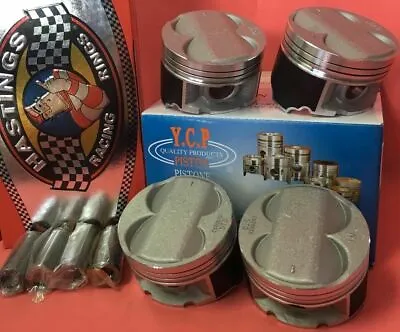 YCP B20 84.5mm Oversize HighComp Pistons + Hastings Racing Rings For Honda Acura • $189.95