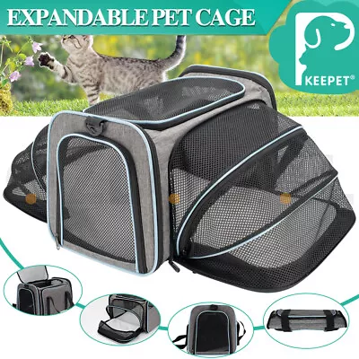 Foldable Pet Carrier Dog Cat Travel Portable Bag Large Puppy Soft Kennel Cage • $24.29