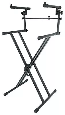 Rockville RKS42X 2-Tier Keyboard Stand Fits Dave Smith Instruments Prophet Rev2 • $69.95