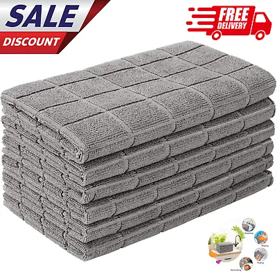 6 Pack Kitchen Towels Dish Cleaning Multipurpose Soft 15x25” Microfiber Towel • $15.95