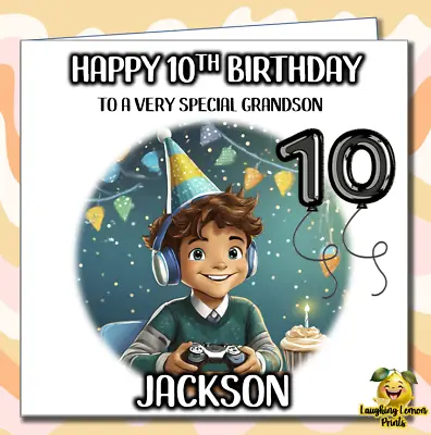 Personalised Gaming Birthday Card Gamer Teenage Son Nephew Brother Grandson /DD • £2.99