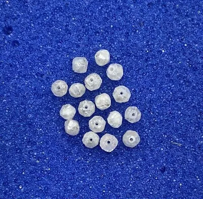 Round Bead Natural Diamond Lot 2.5 - 3.0MM Milky White Drilled Rose Cut For Gift • £15.79