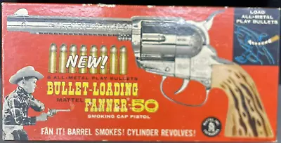 Vintage 1950s Mattel Fanner 50 Smoking Cap Pistol Original Box Only • $31