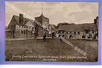 1918c BOWLING GREEN MACHYNLLETH POWYS Montgomeryshire LOCAL E A JONES POSTCARD • £0.99