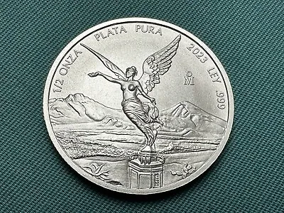 2023 Mexican Libertad Onza 1/2 Oz Silver Uncirculated Mexico Coin Brand New • $27