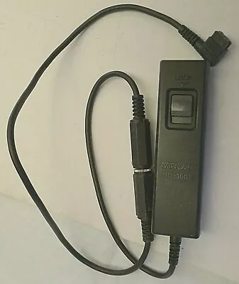 Minolta RC-1000 23  Remote Shutter Release Cable W/ 3 Pin Plug Adapter - TESTED • £12.32