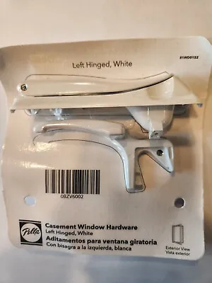 Pella Left Hinge White Casement Hardware W/old Style Lock Lever • $25.99