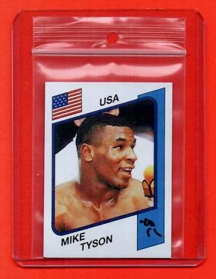 PANINI SUPERSPORT 1986 - Rookie Sticker #153 MIKE TYSON - Very Good Cond REPRINT • $19.90