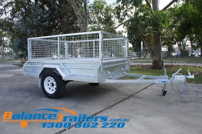 7x5 Galvanised Fully Welded Box Trailer With 600mm Cage & Brake ATM1400KG  • $2750