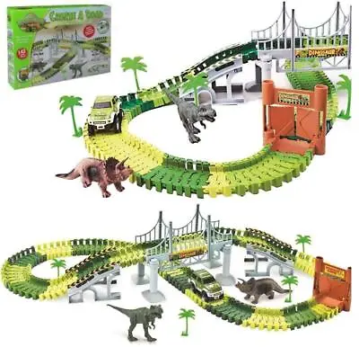 Jurassic Park Dinosaur World Railcar Track 142 Pce Playset Toy Car A7 • $39.99