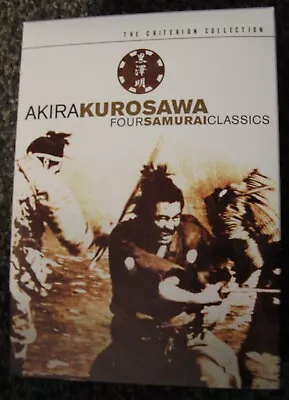 Akira Kurosawa Four Samurai Classics Criterion Collection 4 DVD Set • $35