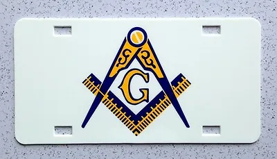 Masonic Blue Lodge Auto License Plate Lexan Heavy Gauge Plastic • $5.95