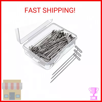 100 Pack Wig T-Pins 2 Inch Stainless Steel Wig Pins For Wigs Foam Head T Pins F • $8.15