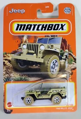 Matchbox- 1948 Willys Jeep Offroad Mattel MBX Camo • $8.49