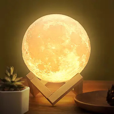 Moon Lamp For Adults 3D Magical Globe Ball For Space Decor - Classical Moon Nigh • $31.88