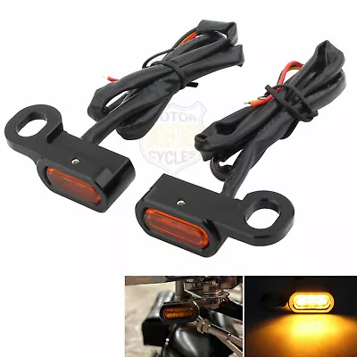 Mini LED Lamp Amber Turn Signal Lights Hydraulic Clutch For Harley Touring V-Rod • $11.02