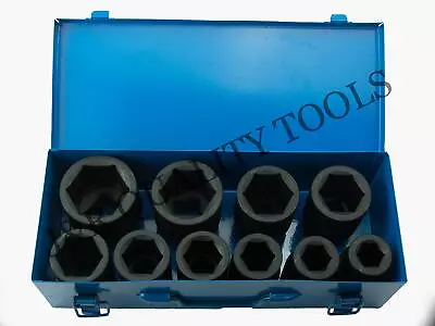 1  Drive Deep Impa Socket Set Metric Crv 6point 22mm 50mm 10socke • $119.96