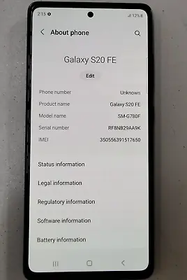 Samsung Galaxy S20 FE 5G 128GB Unlocked - Good Working Condition • $299.99