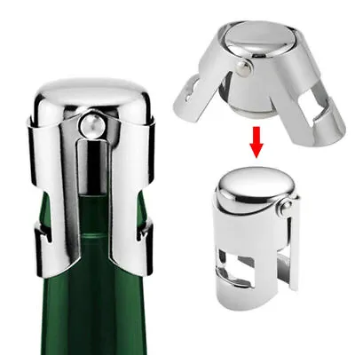 2X Stainless Steel Sparkling Prosecco Bottle Sealer Saver Wine Champagne Stopper • £5.65