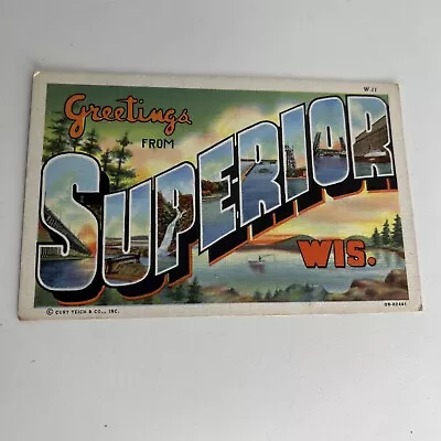 Lake Superior Wisconsin Original Postcard Early 20th Century Cosham • £10