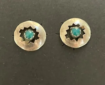 Vintage Navajo Sterling Turquoise Post Earrings • $20