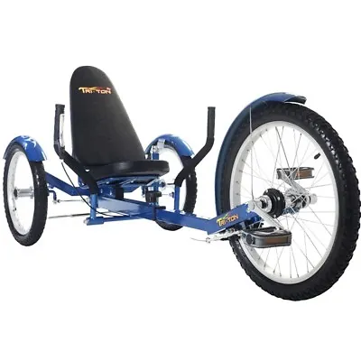 $599 • Buy Mobo TriTon Pro 20  3 WHEEL Tricycle RECUMBENT Trike Bike Blue