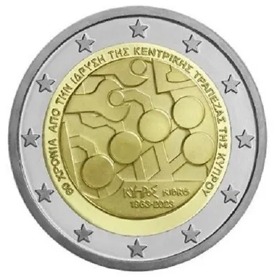 Cyprus - 2 Euro Commemorative 2023 Central Bank Of Cyprus  UNC  FREE SHIPPING • $5.99