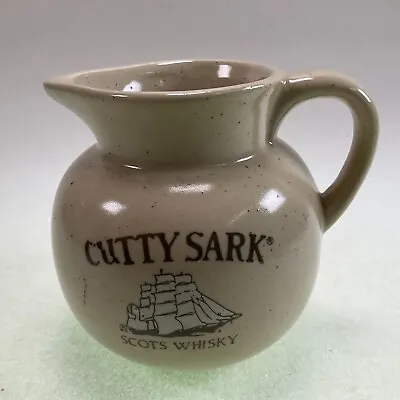 Cutty Sark Scots Whisky Scotch Pitcher Vintage Ceramic Small Whiskey Pub Jug • $12.99