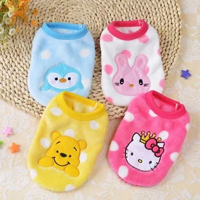 Cute Teacup Dog Clothes Puppy Warm Hoodie Pet Pajamas For Yorkie Maltese XXXS-XS • $3.99