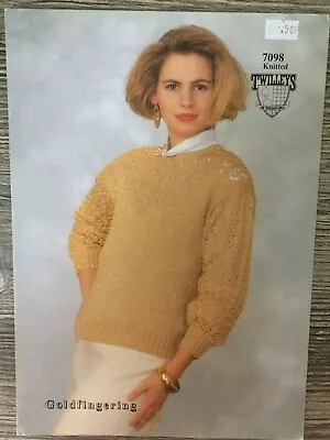 £3.10 • Buy Twilleys Knitting Pattern: Ladies Lace Sweater, Goldfingering, 32-42 , 7098