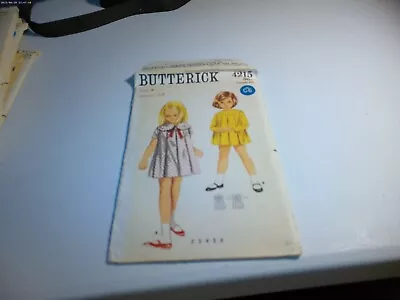 BUTTERICK 4215 Vintage Dress Pattern - Little Girl Size 4 • $5.90