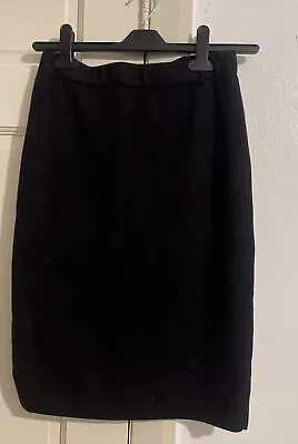H&M Black Basic Thick Material Skirt Size Small In Good Condition • £0.44