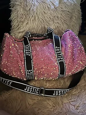 Justice Pink Sequins Duffel Crossbody Bag Womens Juniors • $25