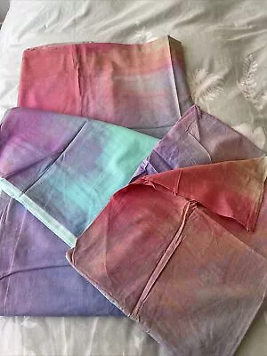 Single Bedding Duvet Cover Set Rainbow Ombre Pastel Colours • £3.49