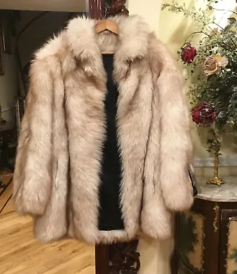 ECHT PELZ  Dyed Goat Fur Men/ Women Coat Size M Animal Hair For TALL  ￼Person. • $380