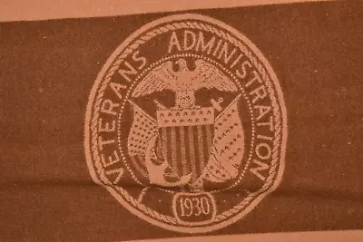 VINTAGE 1930 U.S. MILITARY ARMY VETERANS ADMINISTRATION -WOOL BLANKET- 78  X 50  • $39.99