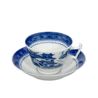 Mottahedeh Blue Canton Tea Cup & Saucer HC104 • $40.45