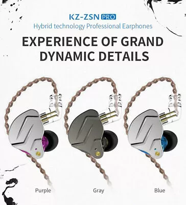 NEW KZ ZS10 PRO 10 Hybrid Technology Headphones Hifi Noise Cancelling Earphones • $27.45