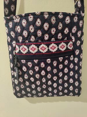 Vera Bradley CLASSIC BLACK Hipster Crossbody Quilted Handbag • $19.99