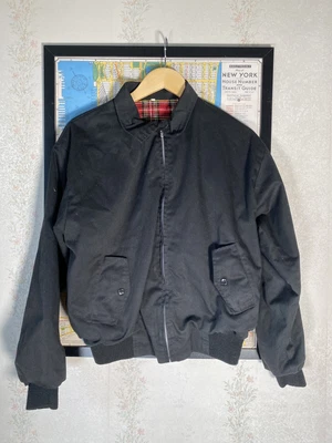 £12 • Buy Vintage Relco Harrington Jacket Black Size S