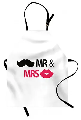 Retro Apron Lips Moustache Mr Mrs • £17.99