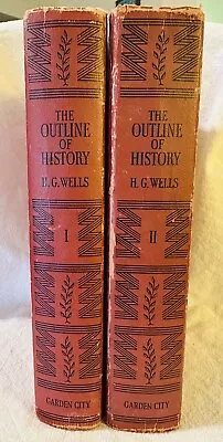 The Outline Of History By H.G. Wells Volume 1-2 Hardcover 1961 Vintage • $6.90