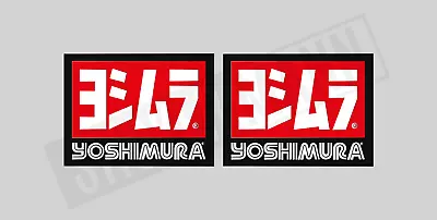 2 X YOSHIMURA 12cm X 9cm RACING EXHAUST MOTORBIKE MOTORCYCLE STICKERS / DECALS • £3.50