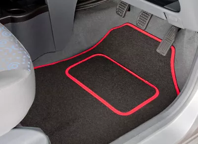 Car Mats For Jaguar S Type 2002 To 2008 Tailored Black Carpet Red Trim • $57.38