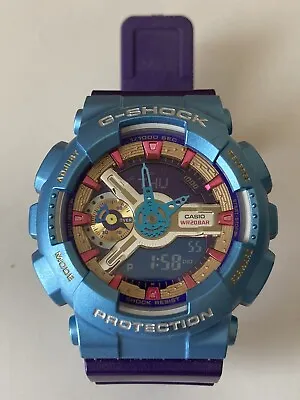 Casio G-SHOCK GMA-S110HC 5425 WR20BAR Digital Watch Purple Teal Pink Works • $95
