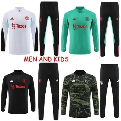 2PCSFootball Sets Tracksuit Jumper Training Suit Men Kids Boy Tops+ Pants Shirts • £36.90
