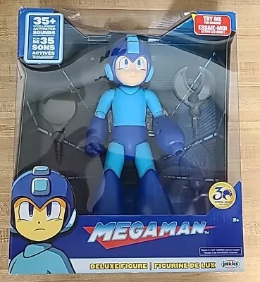 Megaman 30th Anniversary Deluxe Figure Jakks Pacific 35+ Sounds 12 Inch • $29.99