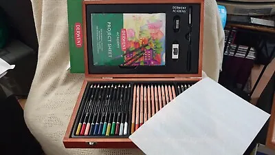 Derwent Artists Complete 35 Piece Art Set Colouring Pencils. In Wooden Gift Box • £59.85