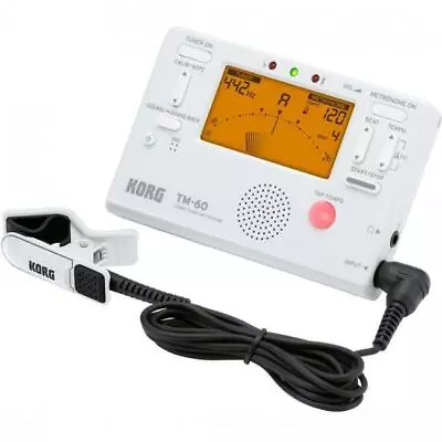 Korg TM-60C Advanced Tuner Combo W' Contact Mic White • $57.95