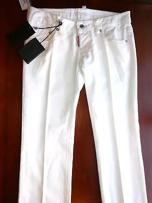 NWT Dsquared2 1964 White Jeans Size 42 Made In Italy Mean Mother Mens • $350